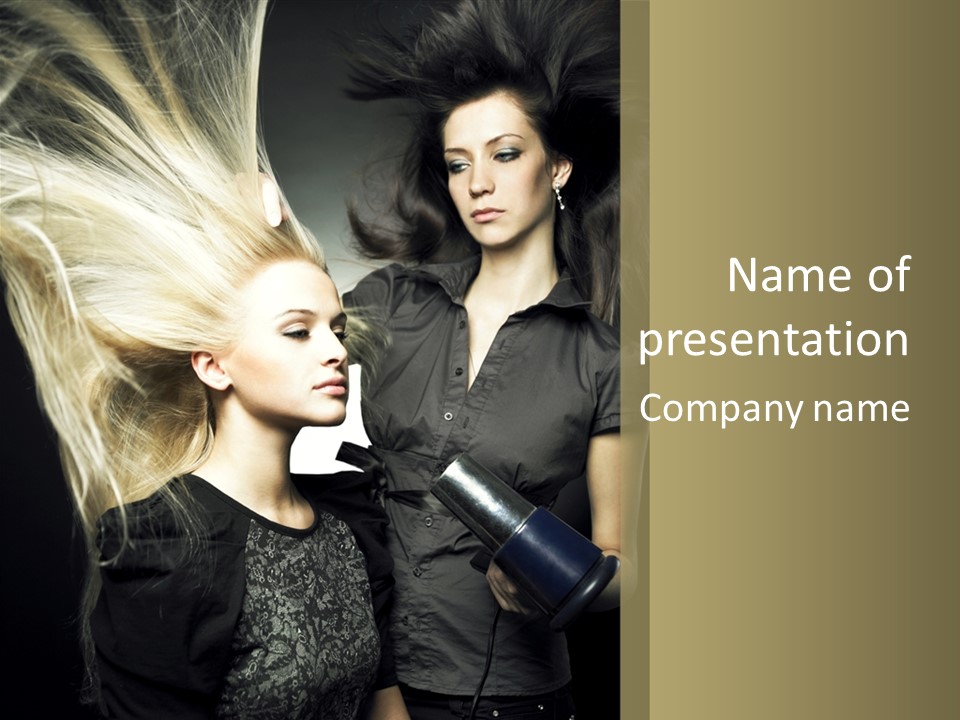 Color Stylist Equipment PowerPoint Template