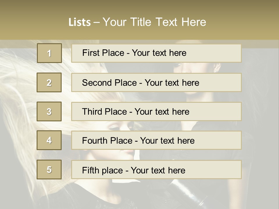 Color Stylist Equipment PowerPoint Template