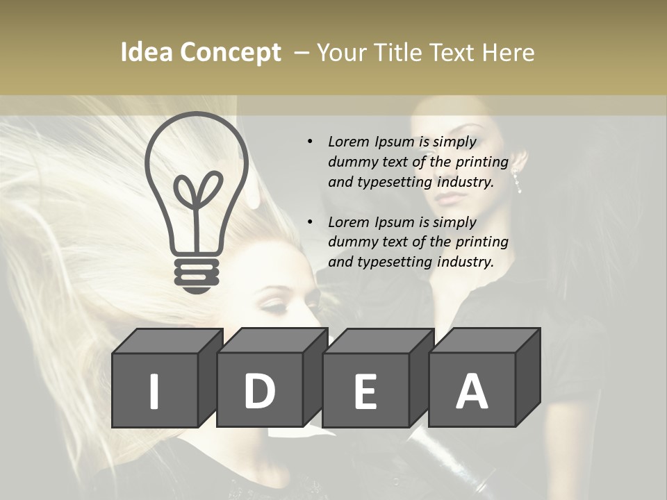 Color Stylist Equipment PowerPoint Template