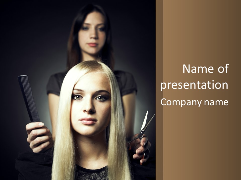 Portrait Close Up Female PowerPoint Template