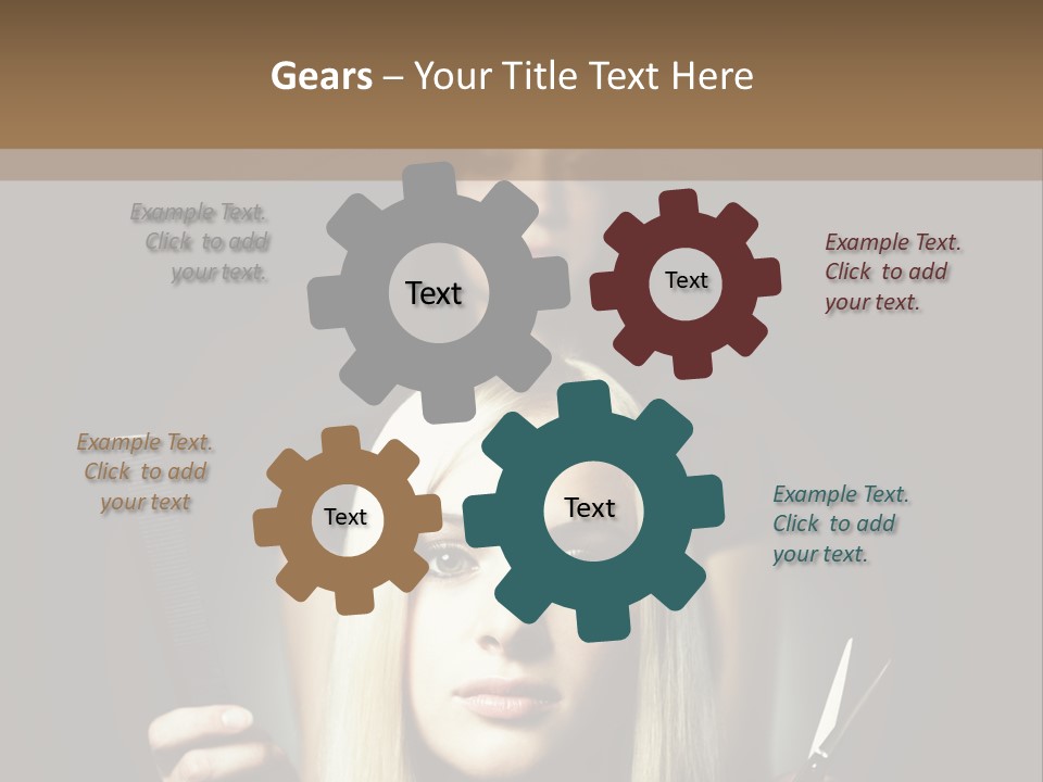 Portrait Close Up Female PowerPoint Template