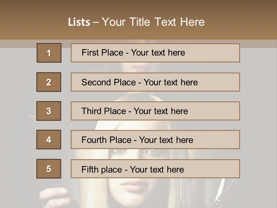 Portrait Close Up Female PowerPoint Template