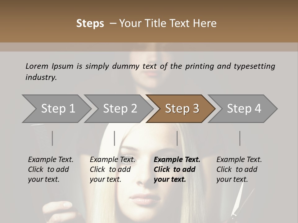 Portrait Close Up Female PowerPoint Template
