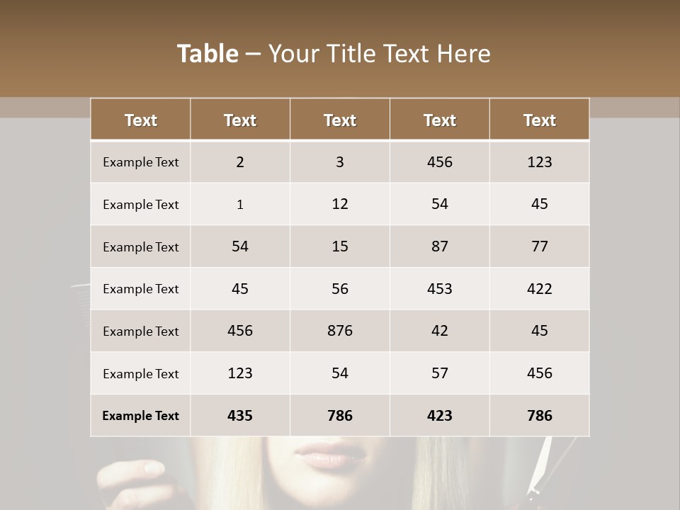 Portrait Close Up Female PowerPoint Template