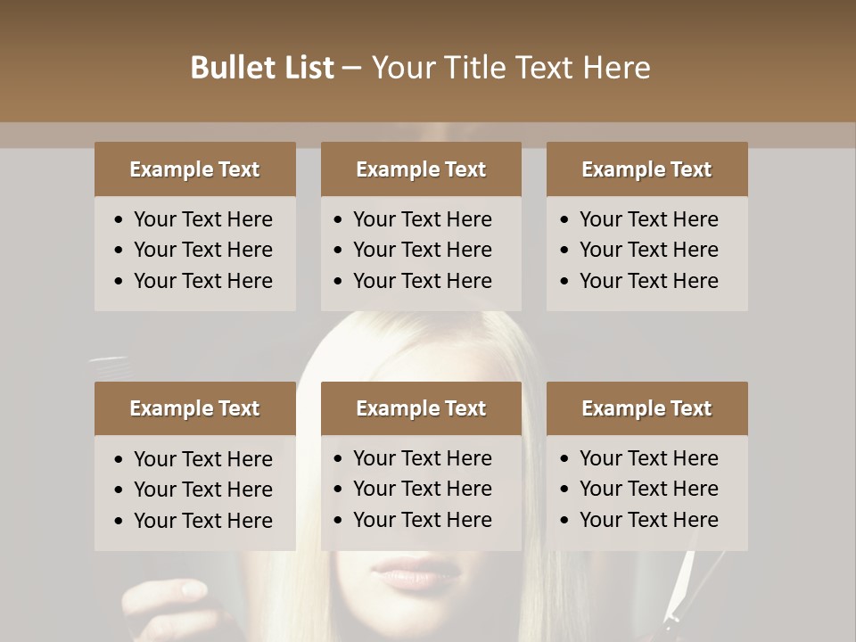 Portrait Close Up Female PowerPoint Template