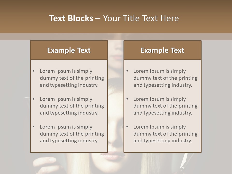 Portrait Close Up Female PowerPoint Template