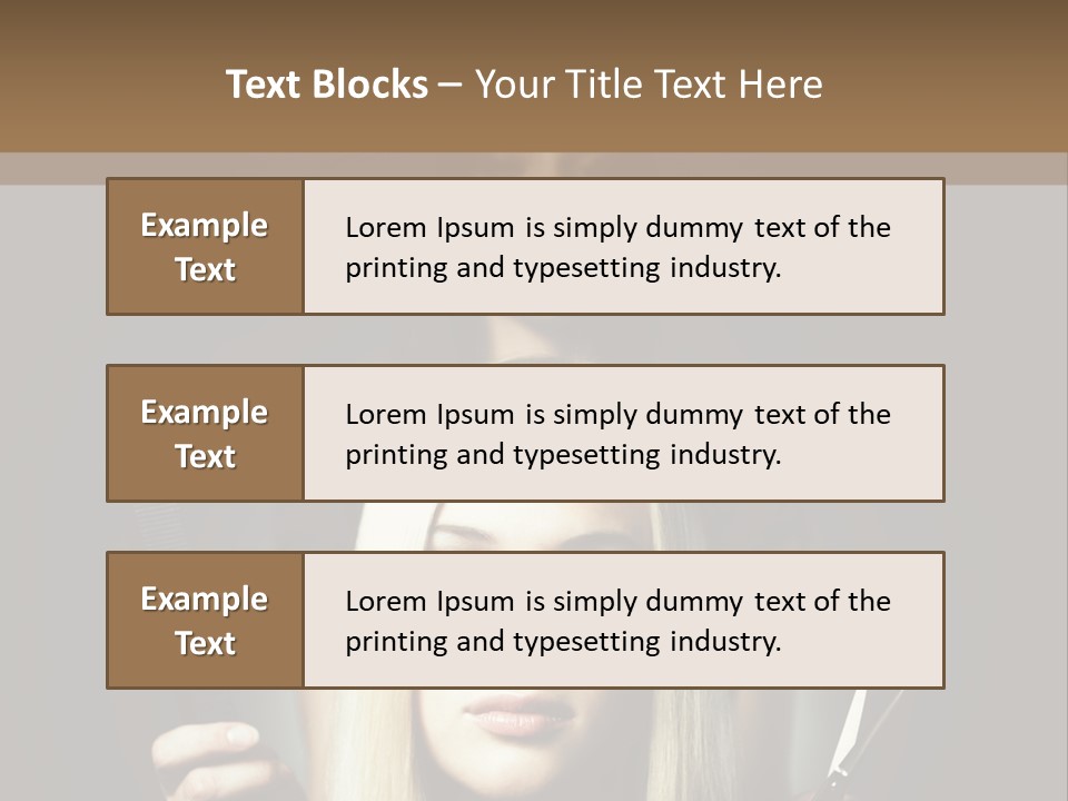 Portrait Close Up Female PowerPoint Template