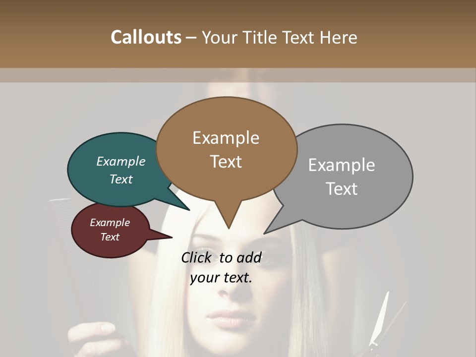 Portrait Close Up Female PowerPoint Template