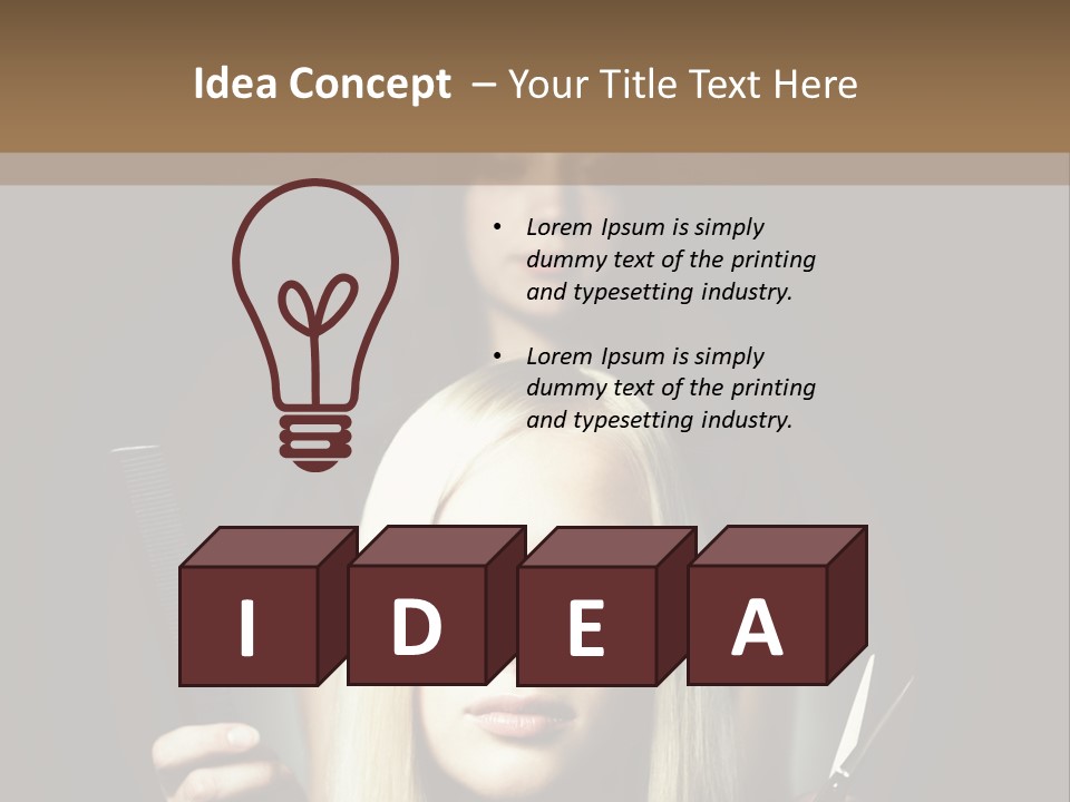Portrait Close Up Female PowerPoint Template
