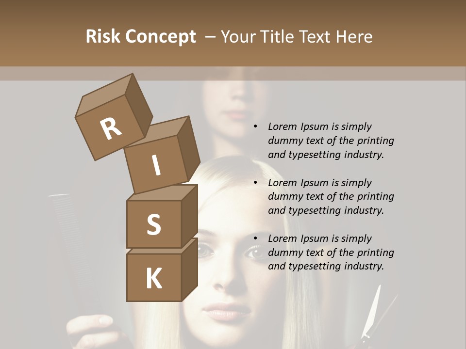 Portrait Close Up Female PowerPoint Template