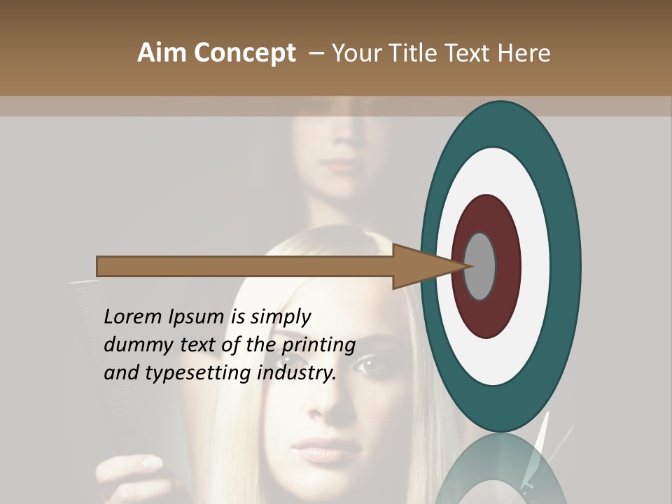 Portrait Close Up Female PowerPoint Template