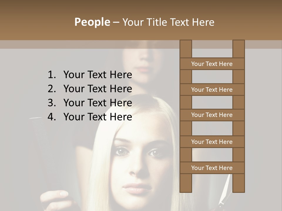 Portrait Close Up Female PowerPoint Template