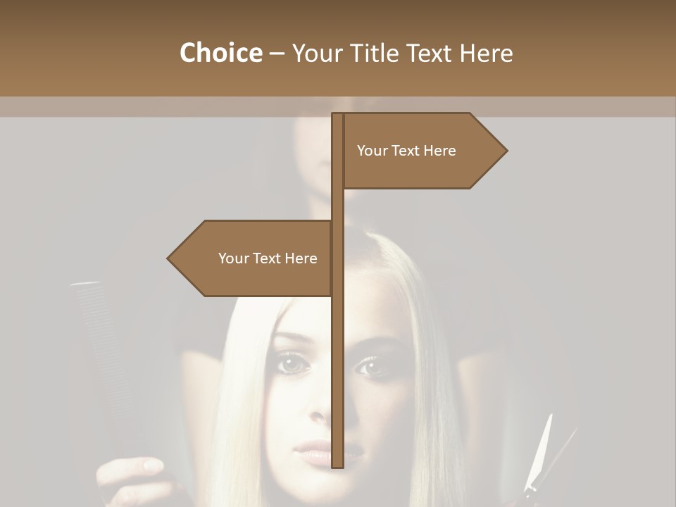 Portrait Close Up Female PowerPoint Template