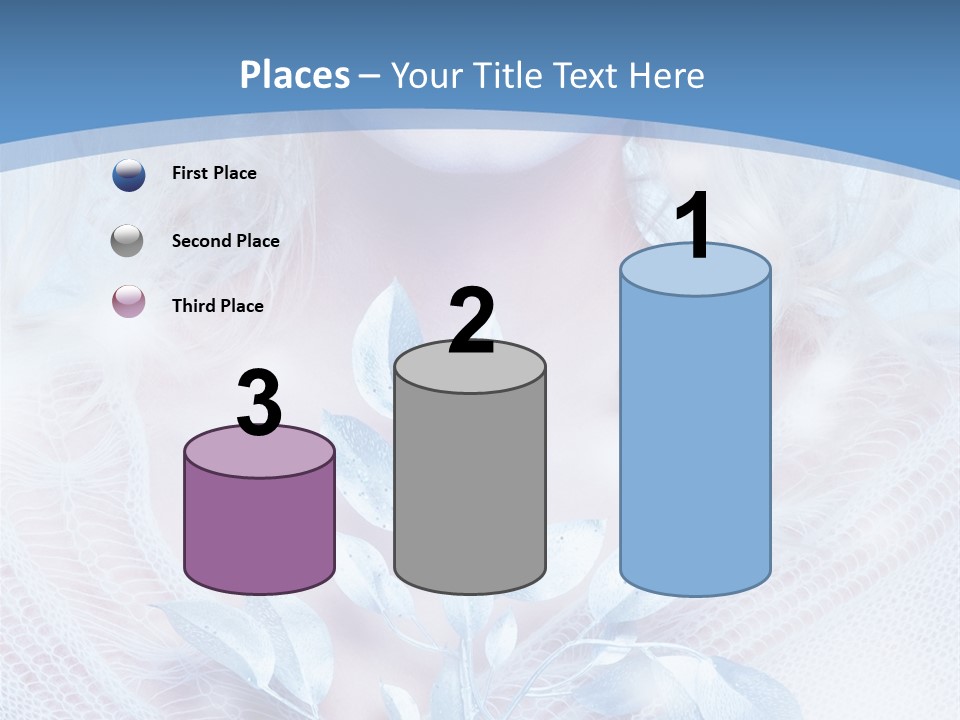 Makeup Blue Tenderness PowerPoint Template