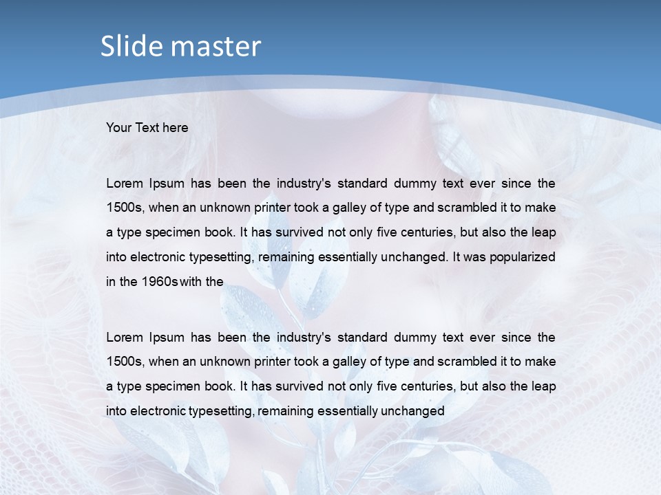 Makeup Blue Tenderness PowerPoint Template