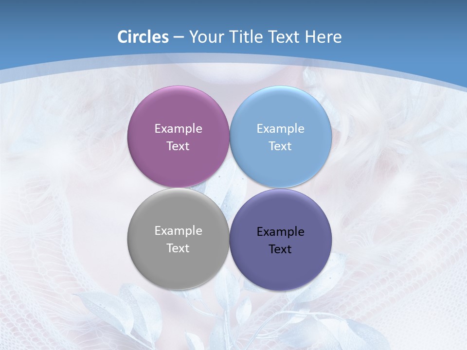 Makeup Blue Tenderness PowerPoint Template