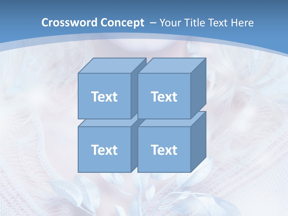 Makeup Blue Tenderness PowerPoint Template