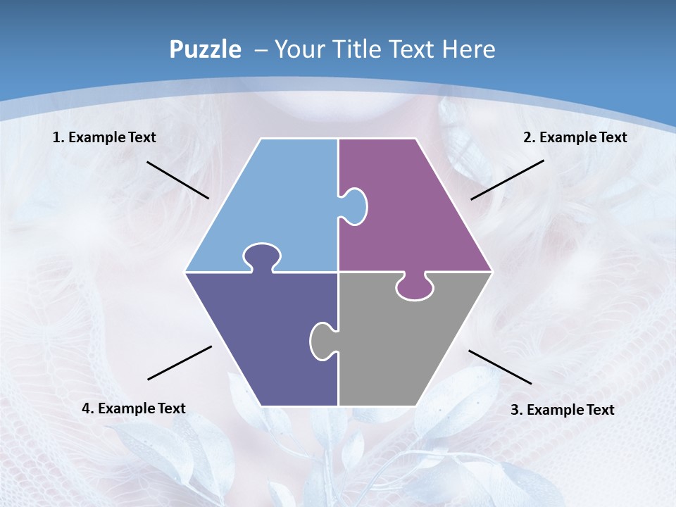 Makeup Blue Tenderness PowerPoint Template