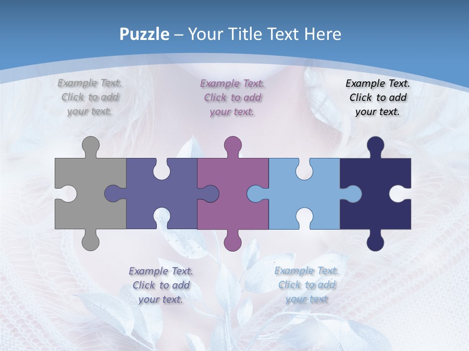 Makeup Blue Tenderness PowerPoint Template