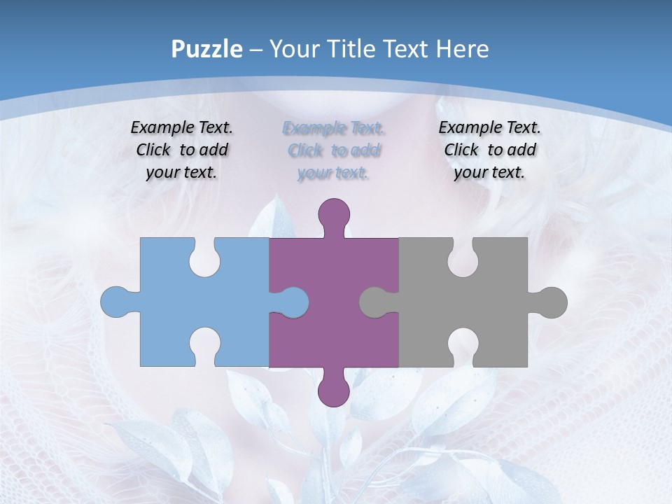 Makeup Blue Tenderness PowerPoint Template