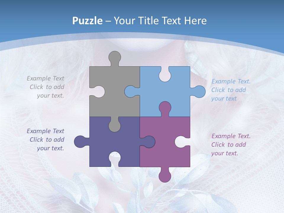 Makeup Blue Tenderness PowerPoint Template