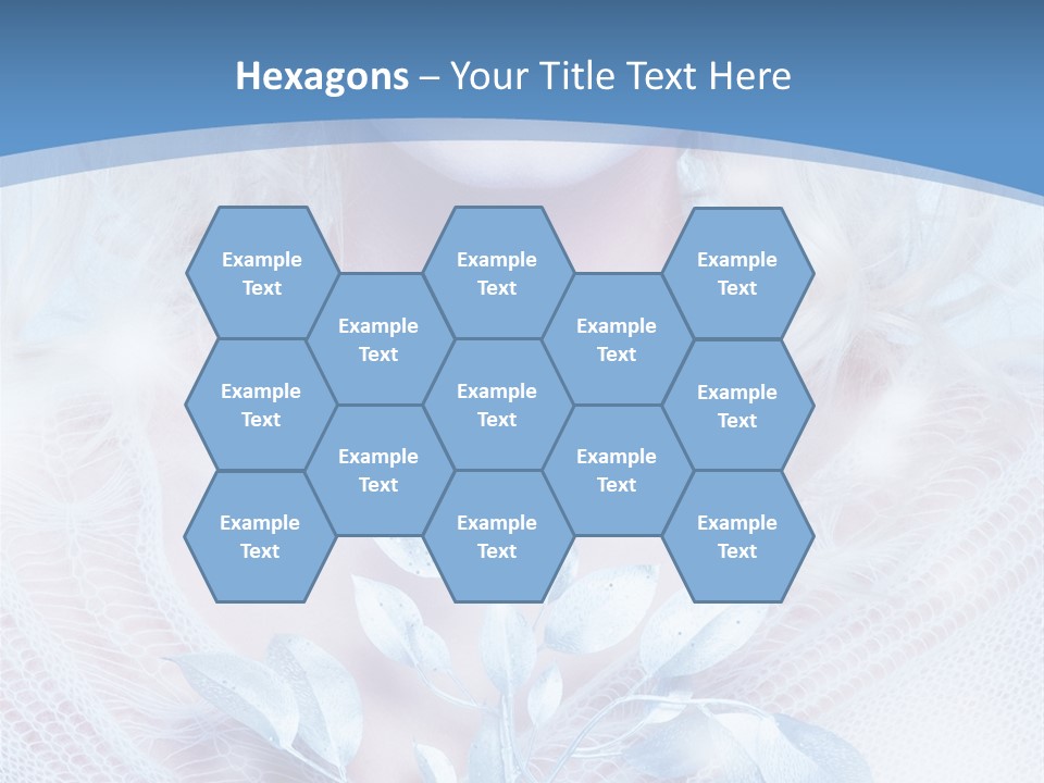 Makeup Blue Tenderness PowerPoint Template