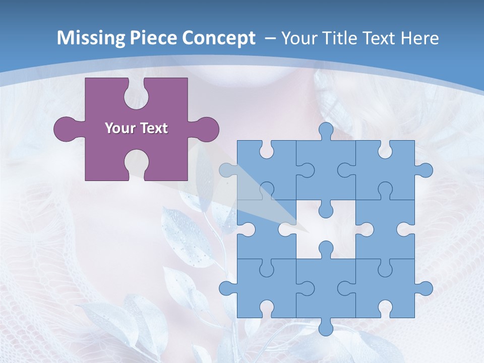 Makeup Blue Tenderness PowerPoint Template