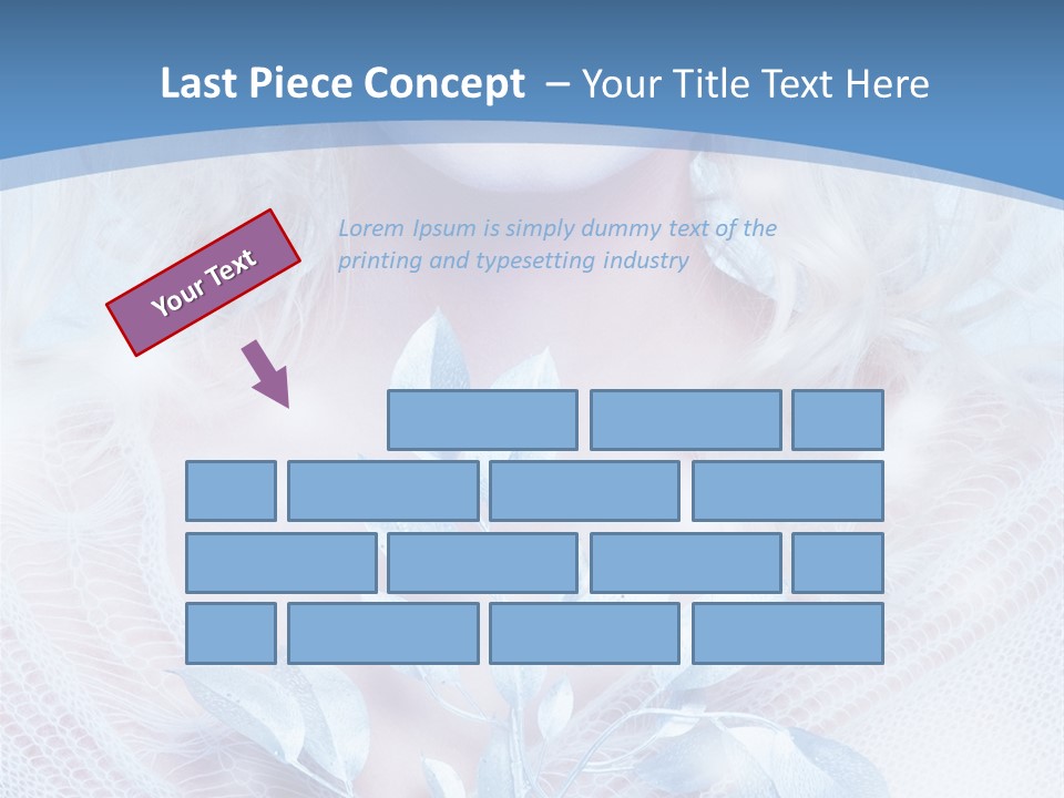 Makeup Blue Tenderness PowerPoint Template
