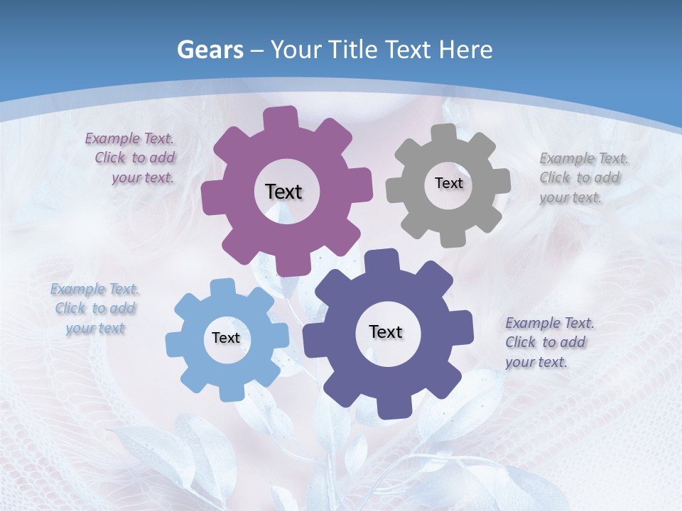 Makeup Blue Tenderness PowerPoint Template