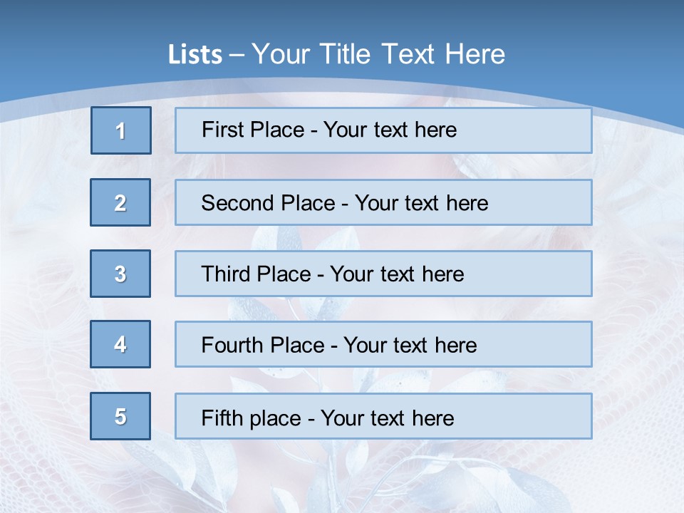 Makeup Blue Tenderness PowerPoint Template