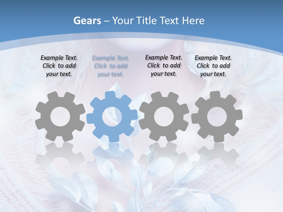 Makeup Blue Tenderness PowerPoint Template