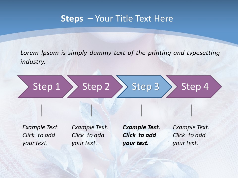 Makeup Blue Tenderness PowerPoint Template