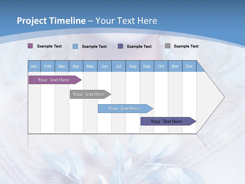 Makeup Blue Tenderness PowerPoint Template