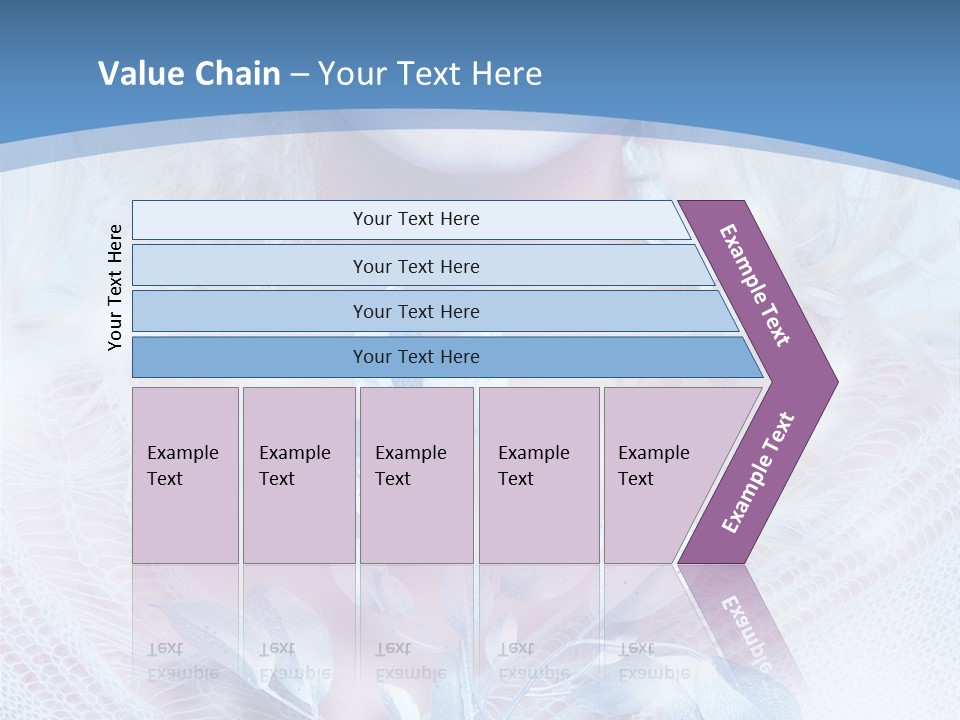 Makeup Blue Tenderness PowerPoint Template