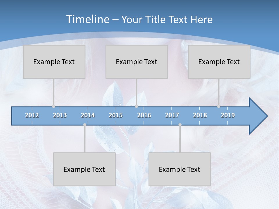 Makeup Blue Tenderness PowerPoint Template