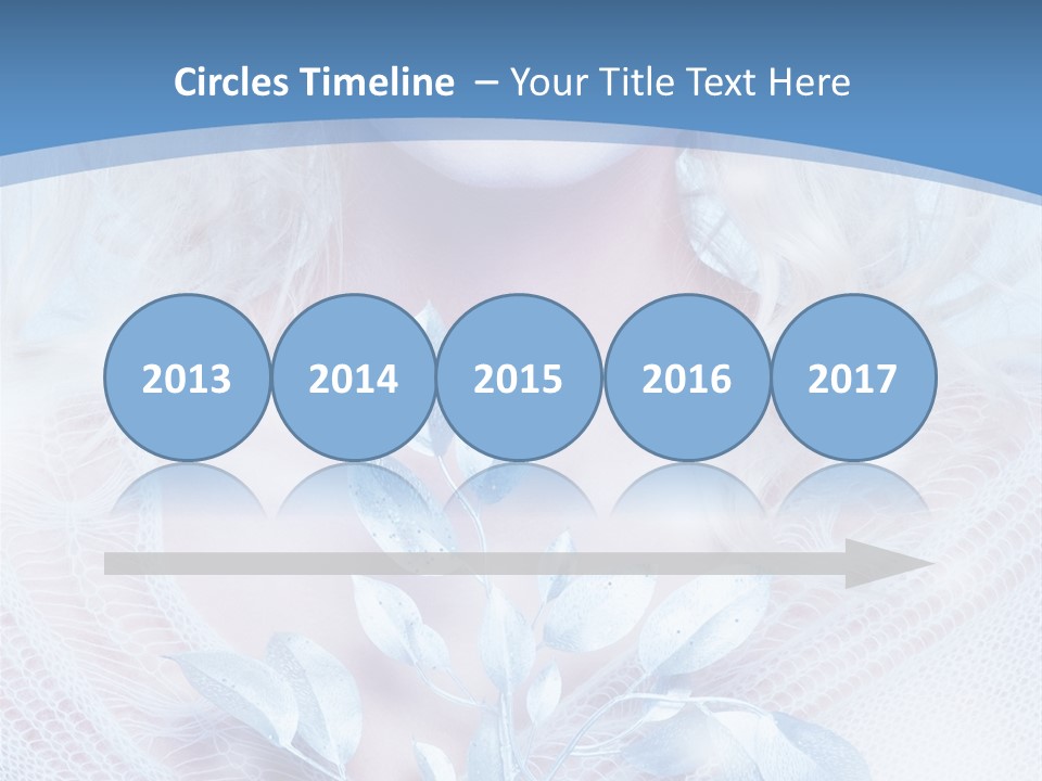 Makeup Blue Tenderness PowerPoint Template