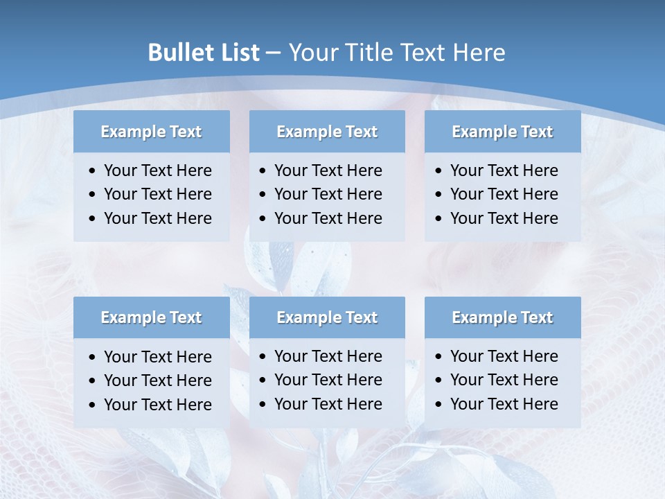 Makeup Blue Tenderness PowerPoint Template