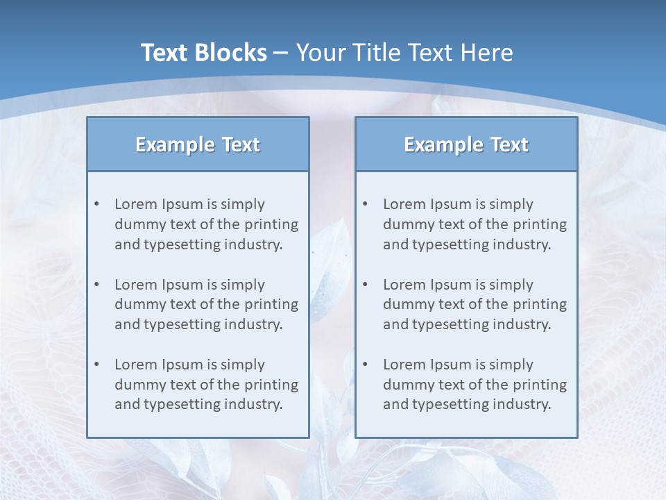 Makeup Blue Tenderness PowerPoint Template