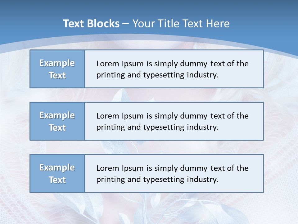 Makeup Blue Tenderness PowerPoint Template