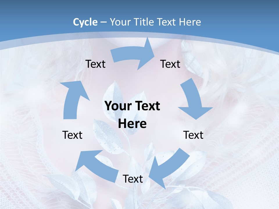 Makeup Blue Tenderness PowerPoint Template