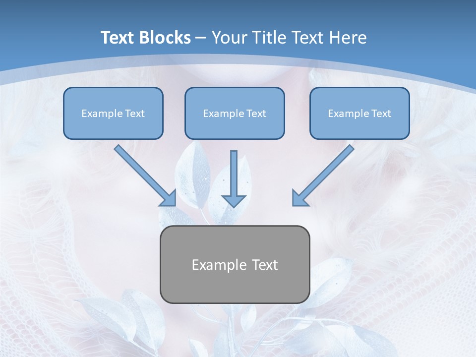 Makeup Blue Tenderness PowerPoint Template
