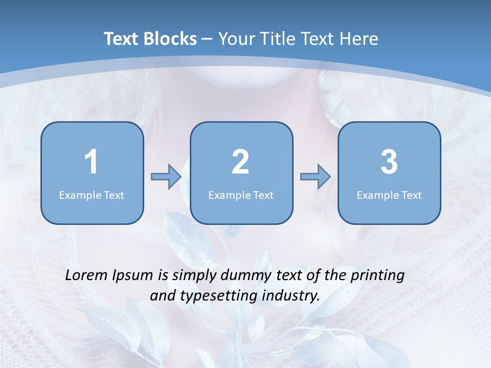 Makeup Blue Tenderness PowerPoint Template