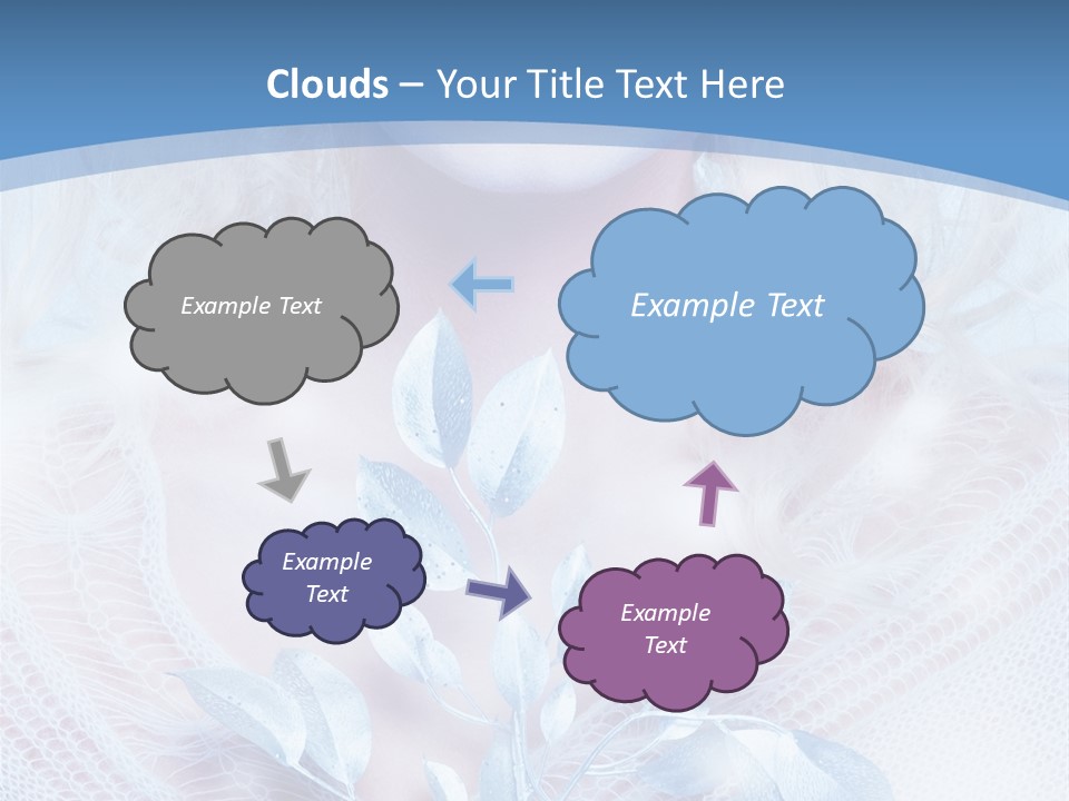 Makeup Blue Tenderness PowerPoint Template