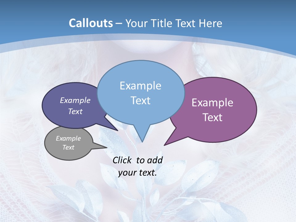 Makeup Blue Tenderness PowerPoint Template