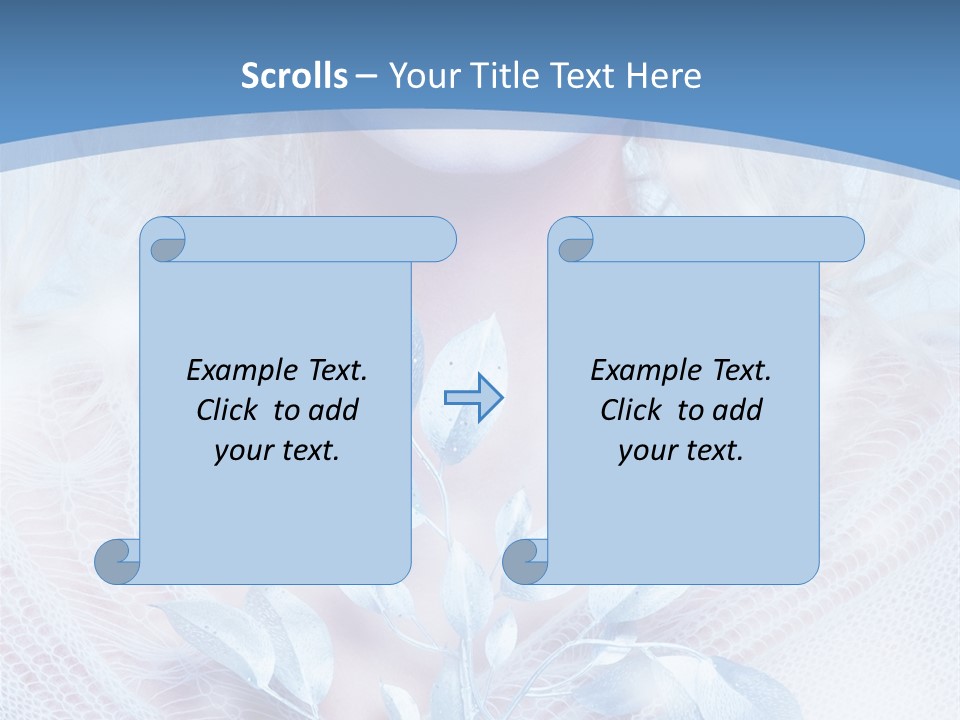 Makeup Blue Tenderness PowerPoint Template