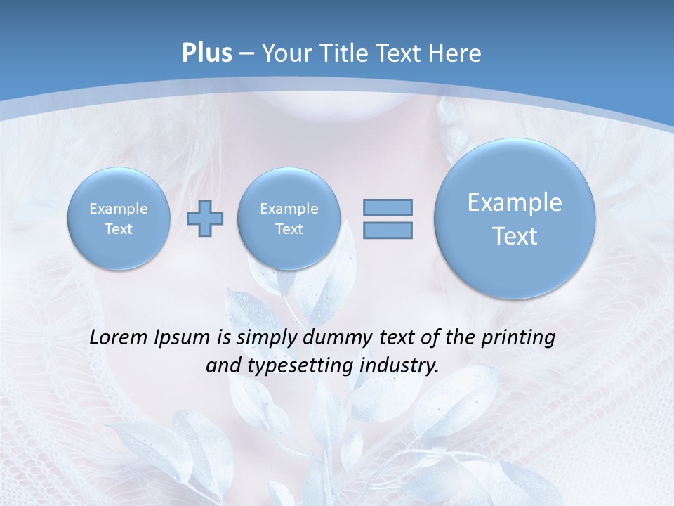 Makeup Blue Tenderness PowerPoint Template