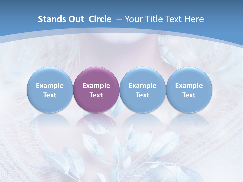 Makeup Blue Tenderness PowerPoint Template