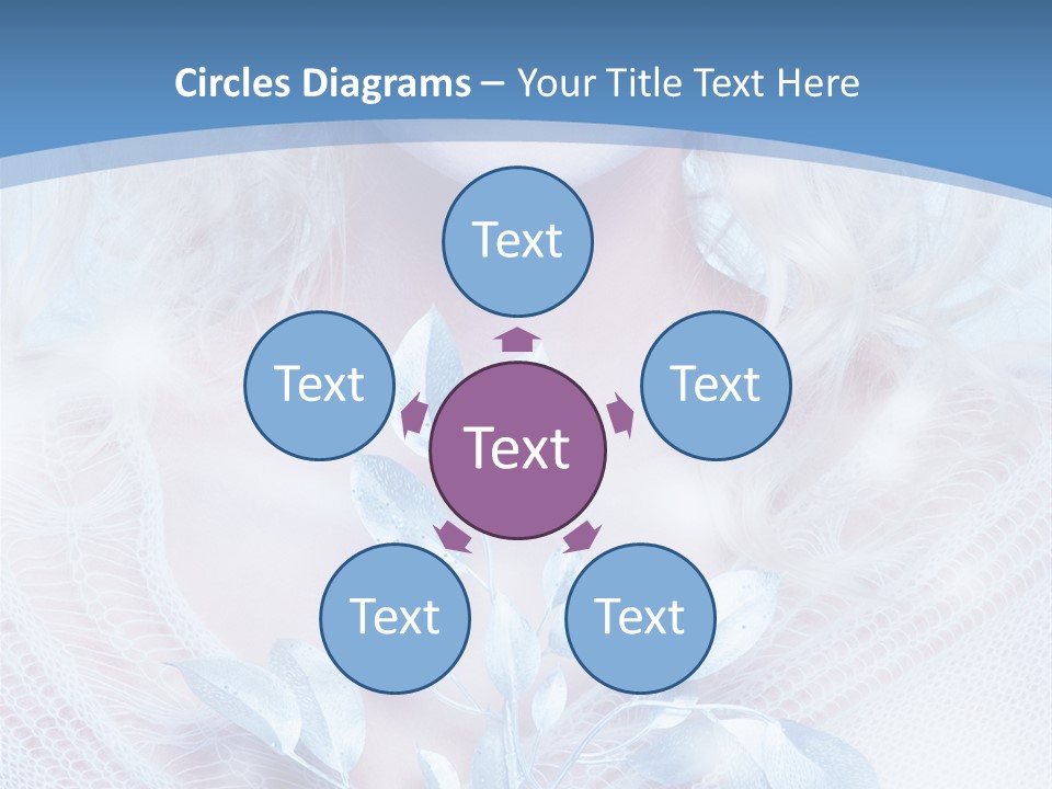 Makeup Blue Tenderness PowerPoint Template