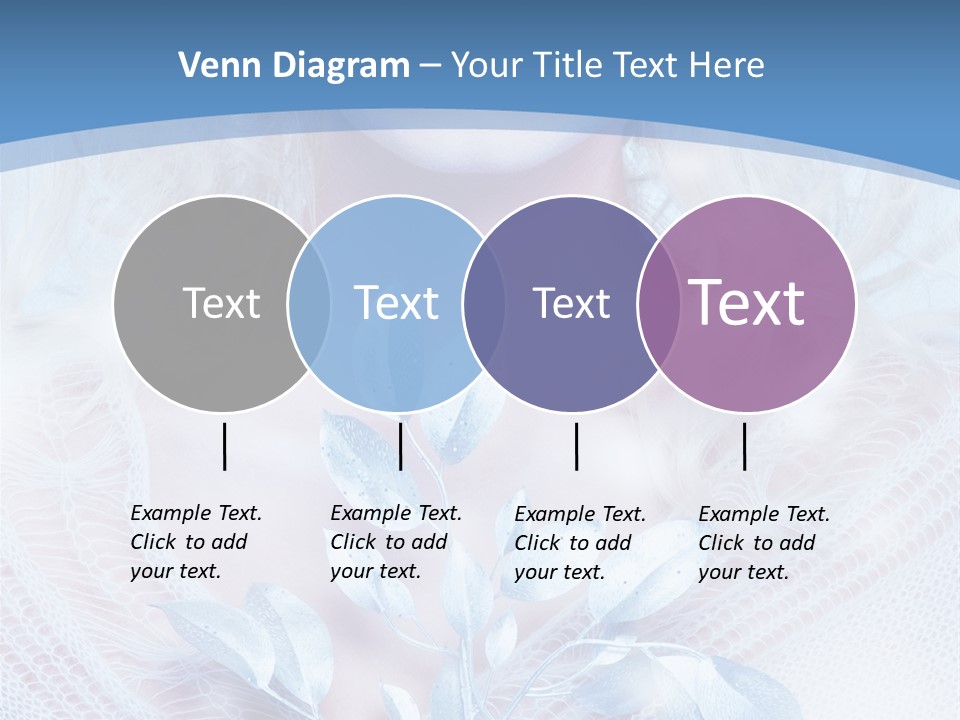 Makeup Blue Tenderness PowerPoint Template
