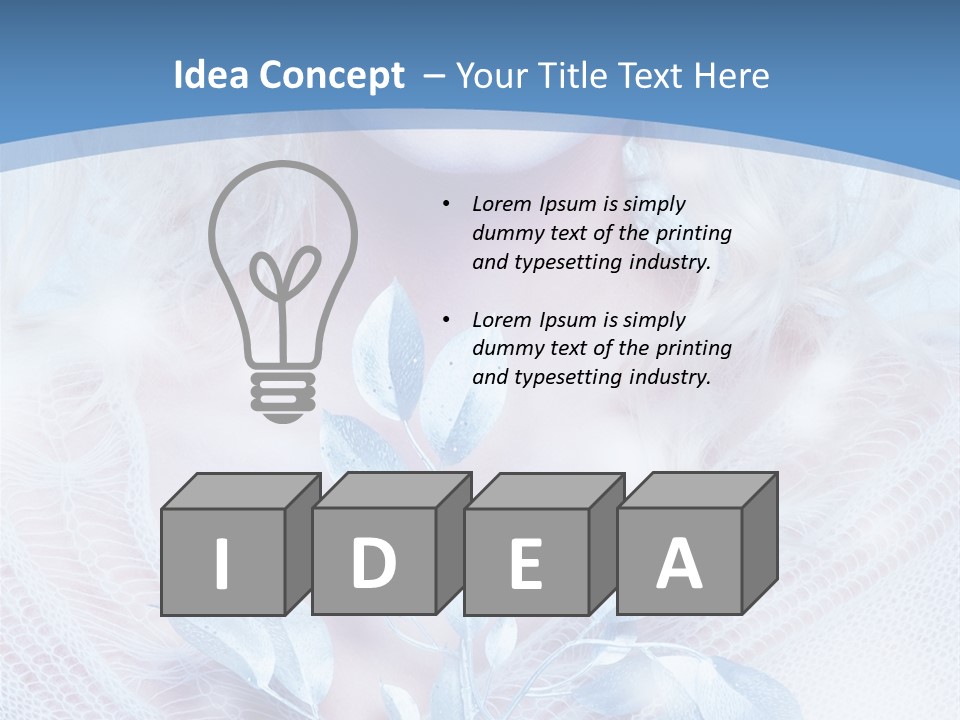 Makeup Blue Tenderness PowerPoint Template